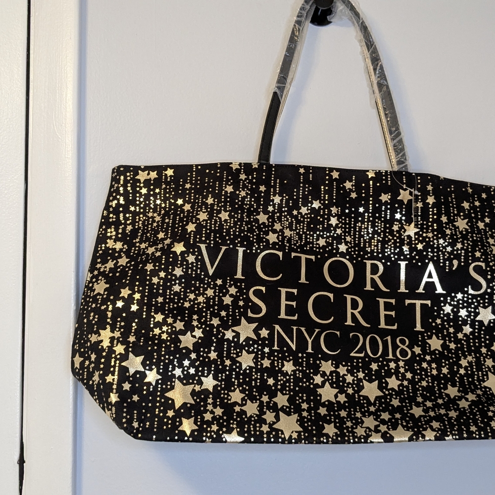 Victoria's Secret Black and Gold Tote Bag - Picture 2 of 4
